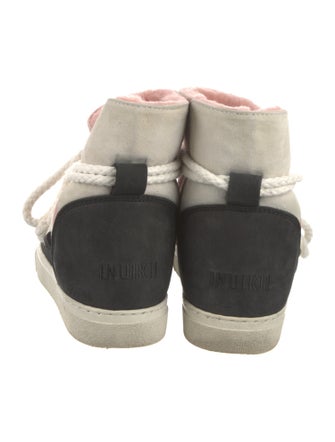 Inuikii Suede Colorblock Pattern Lace-Up Boots