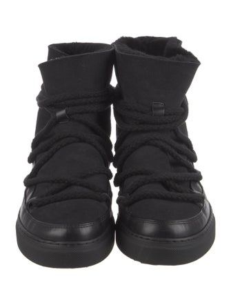Inuikii Leather Leather Trim Embellishment Lace-Up Boots