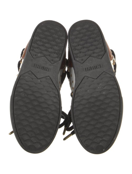 Inuikii Shearling Colorblock Pattern Lace-Up Boots