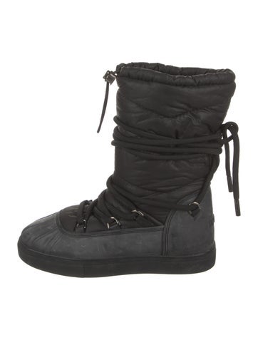 Pre-owned Inuikii Nylon Lace-up Boots In Black