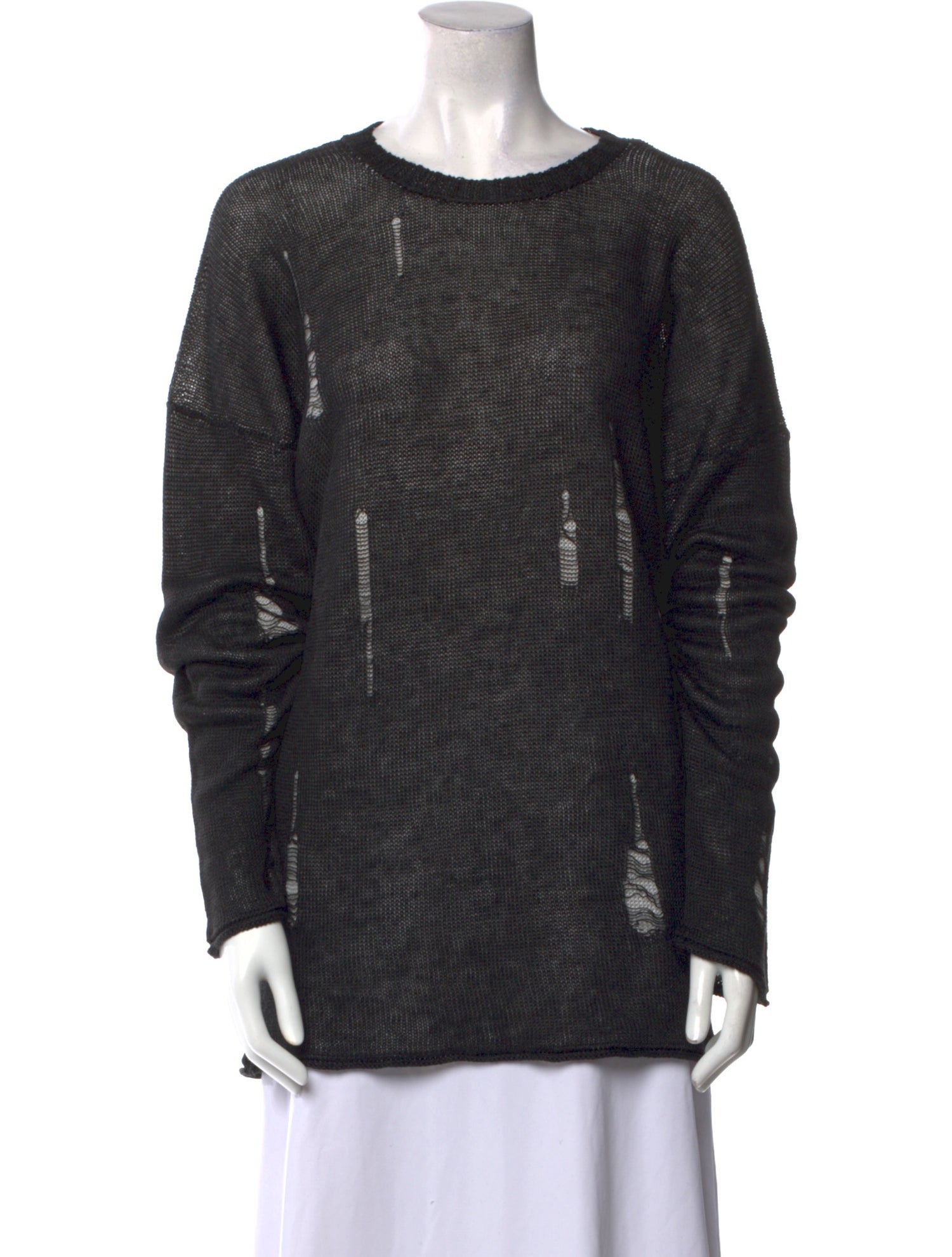 Isabel Benenato Linen Crew Neck Tunic