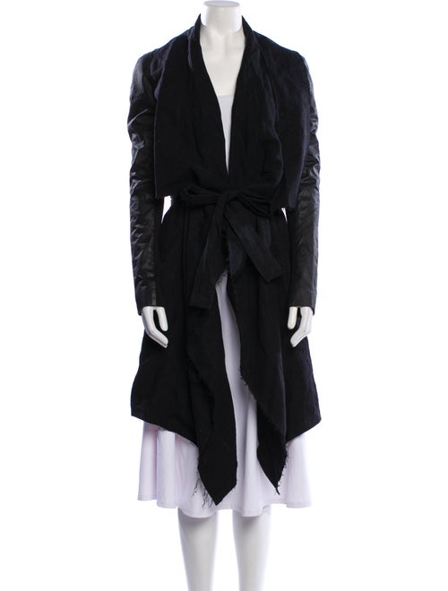 Isabel Benenato Linen Faux Fur Coat