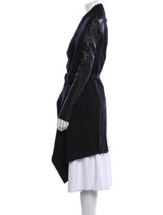 Isabel Benenato Linen Faux Fur Coat