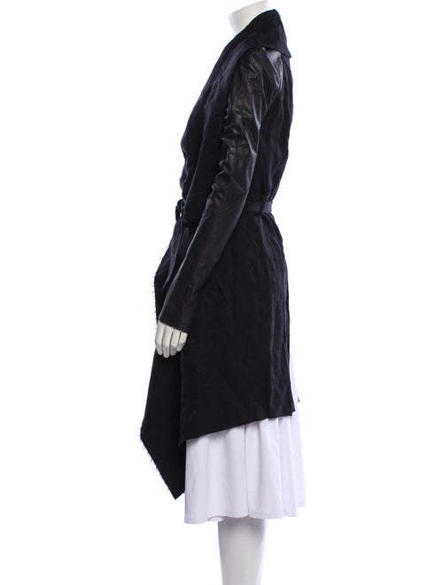 Isabel Benenato Linen Faux Fur Coat