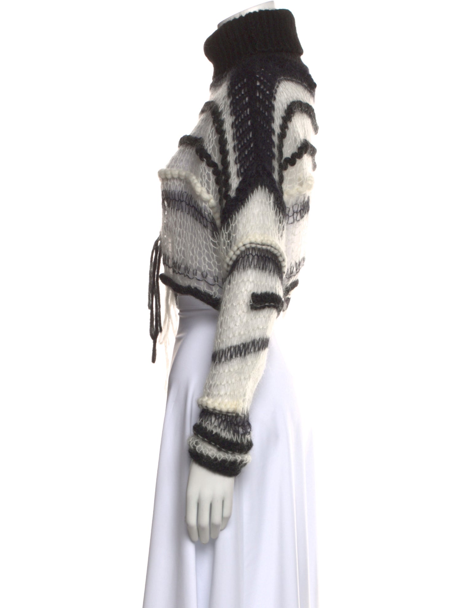 Isabel Benenato Striped Turtleneck Sweater