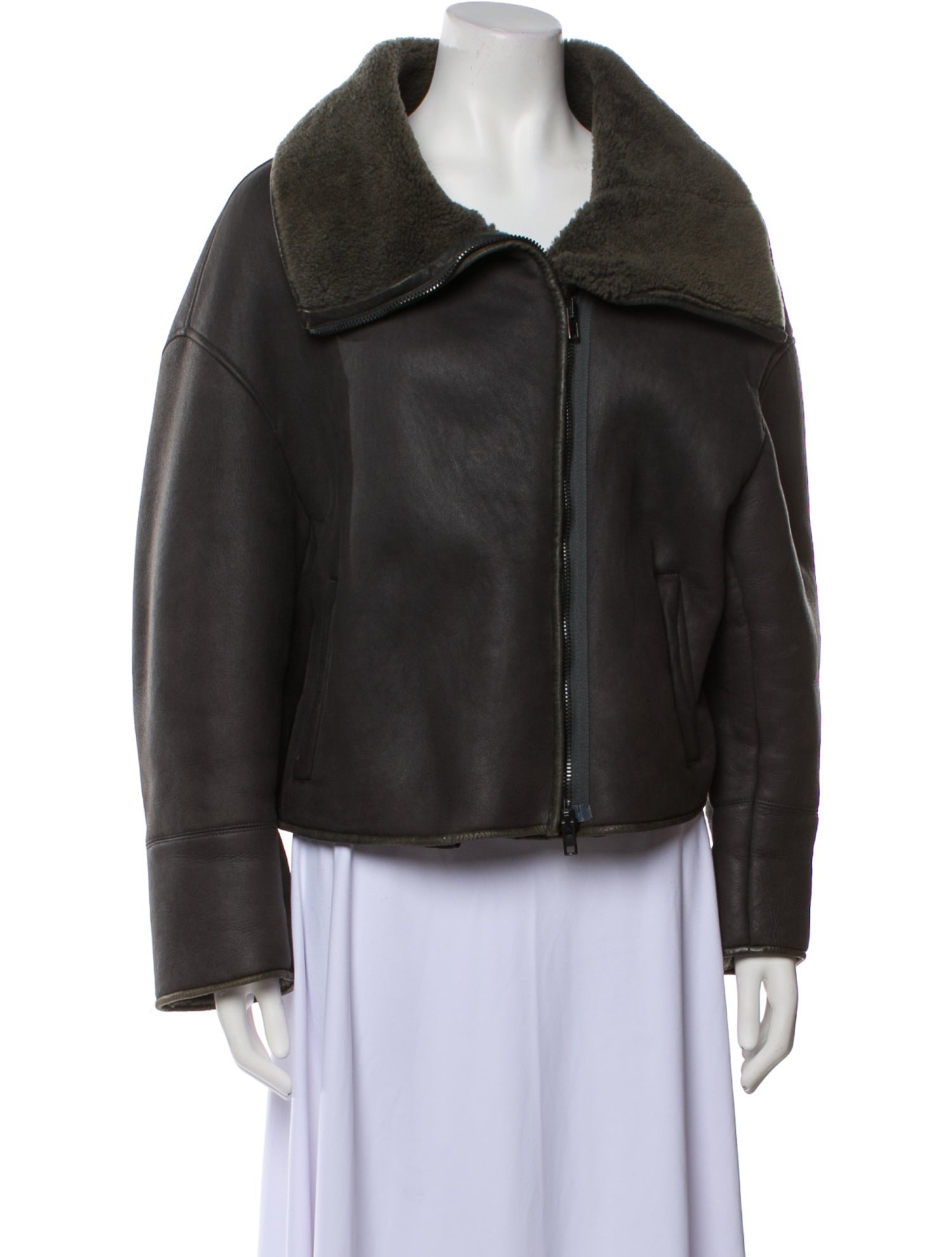 Isabel Benenato Leather Biker Jacket