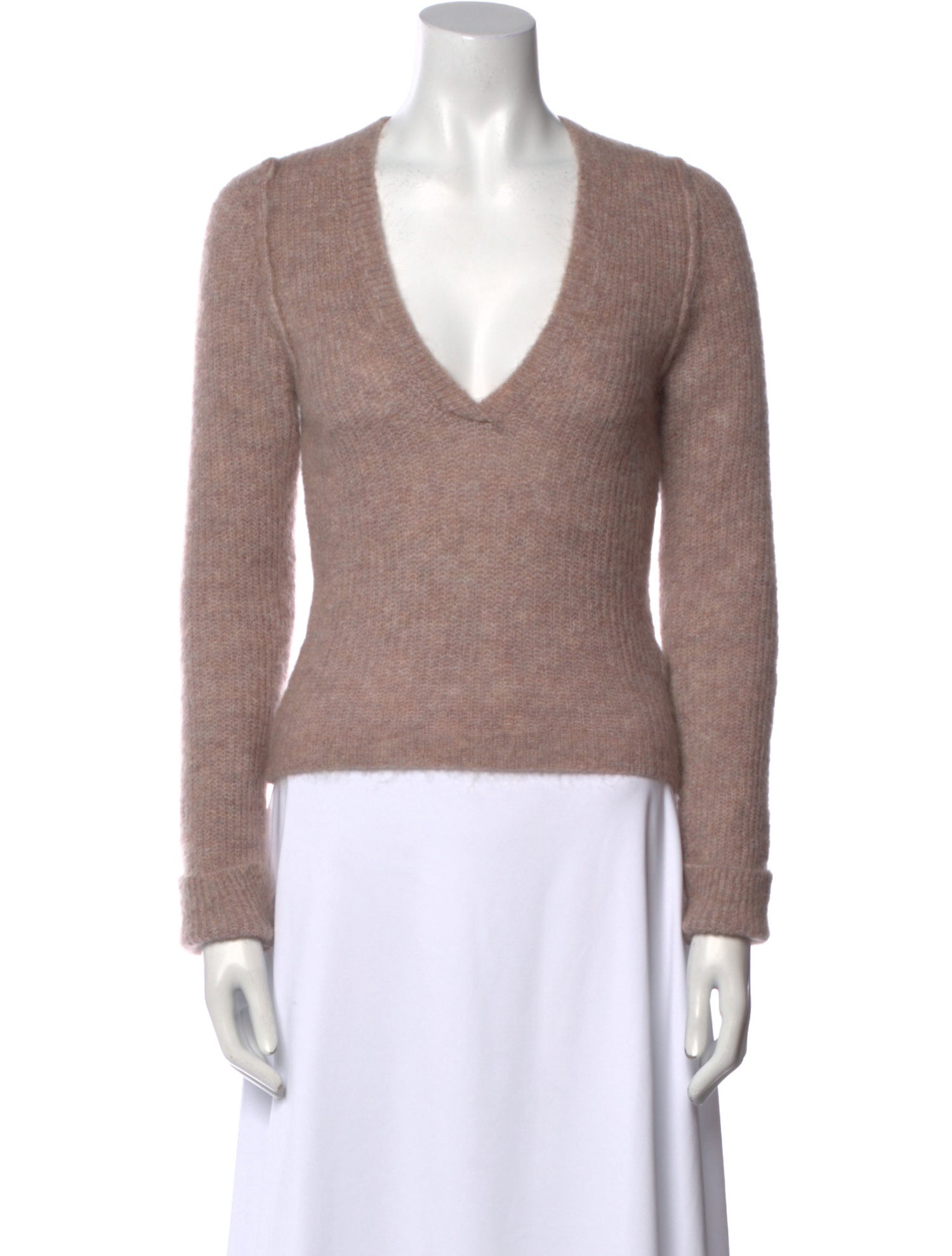 Isabel Benenato Wool V-Neck Sweater