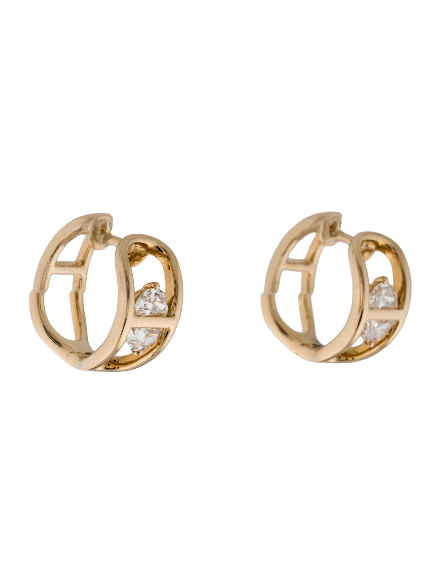 ILAARA 14K Diamond Hoop Earrings