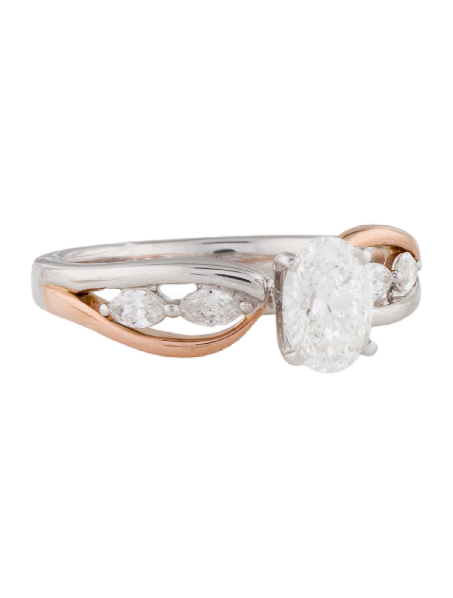 ILAARA 18K Two-Tone 1.01ctw Diamond Cocktail Ring