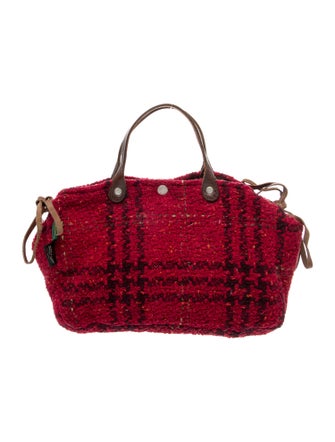 Il Bisonte Tweed Top Handle Bag