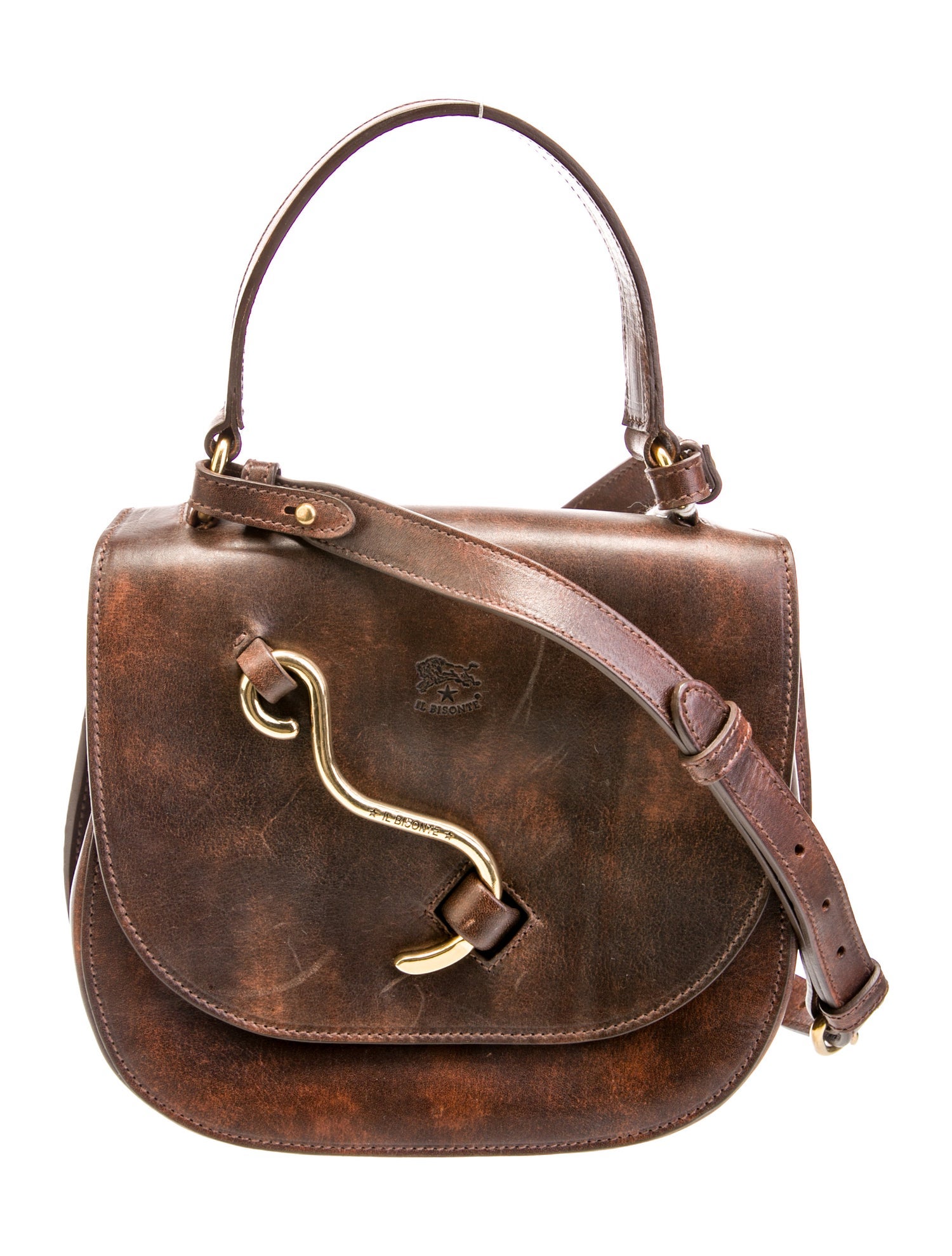 Il Bisonte Leather Top Handle Bag
