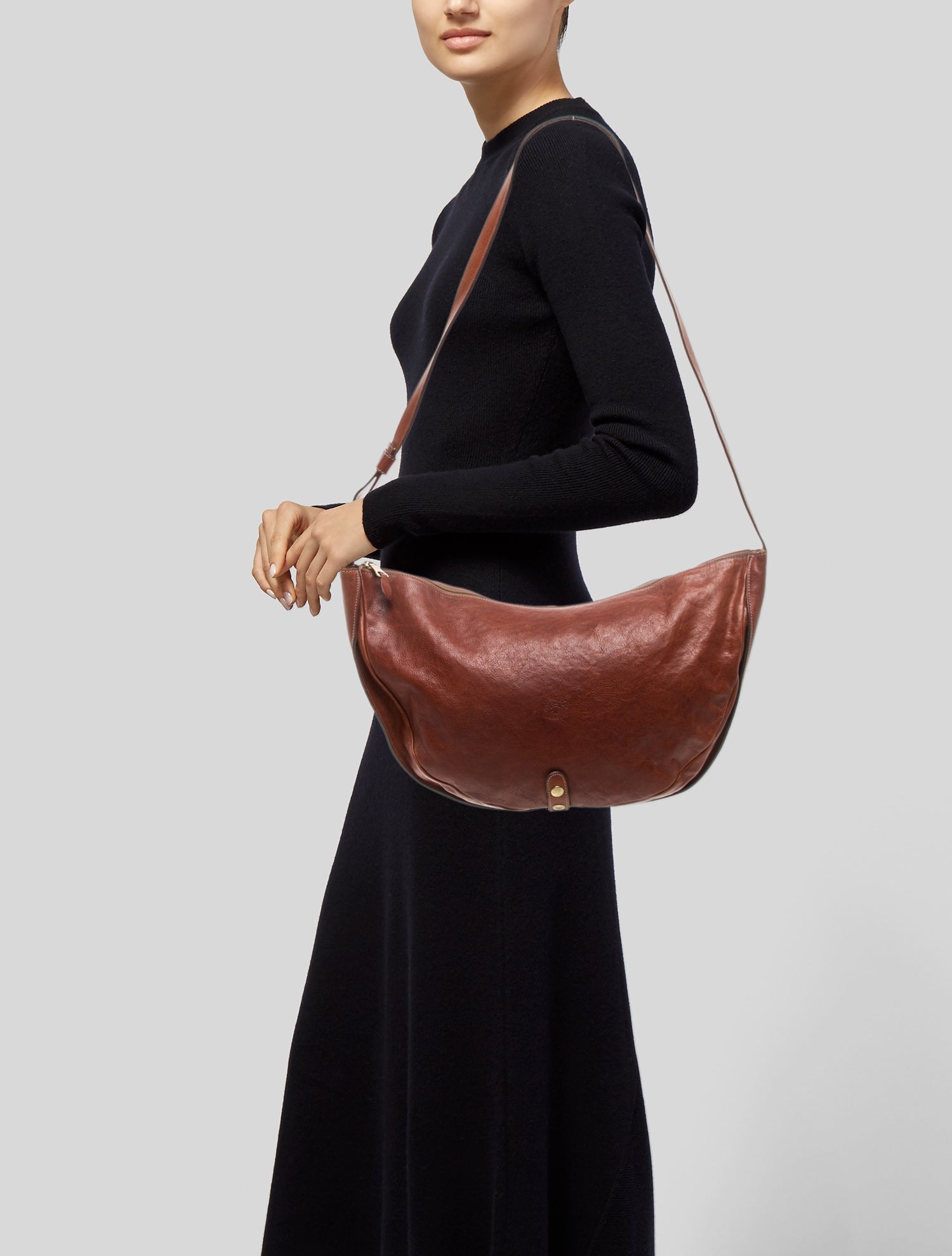 Il Bisonte Leather Messenger Bag