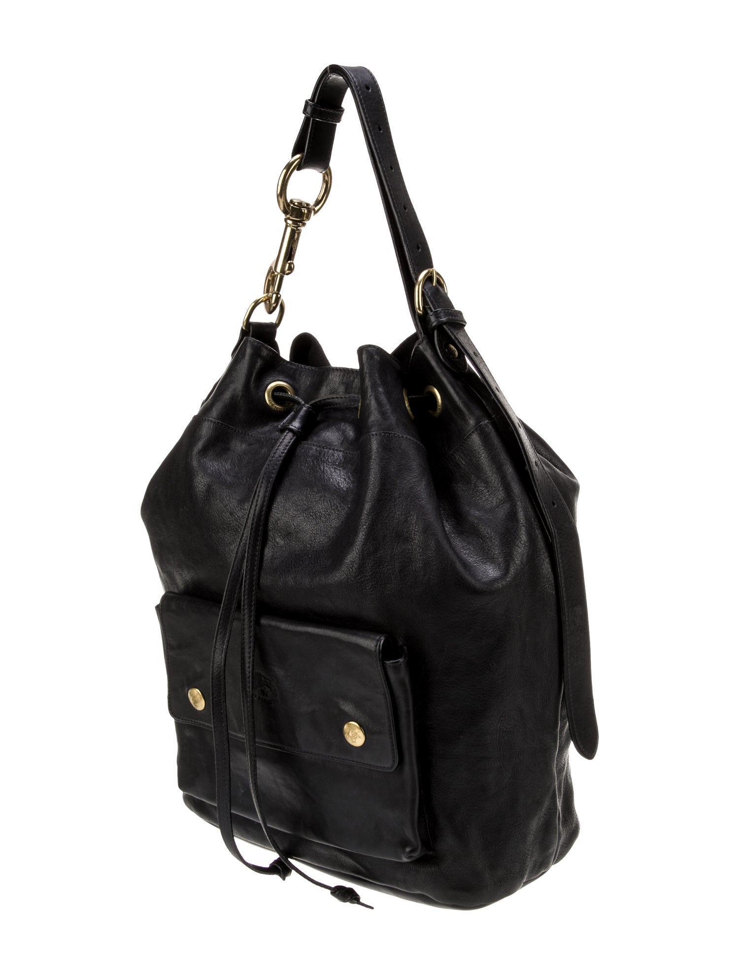 Il Bisonte Leather Bucket Bag