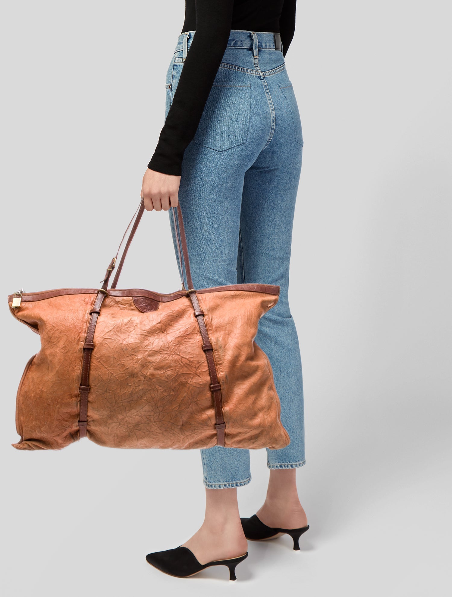 Il Bisonte Leather Weekender Bag
