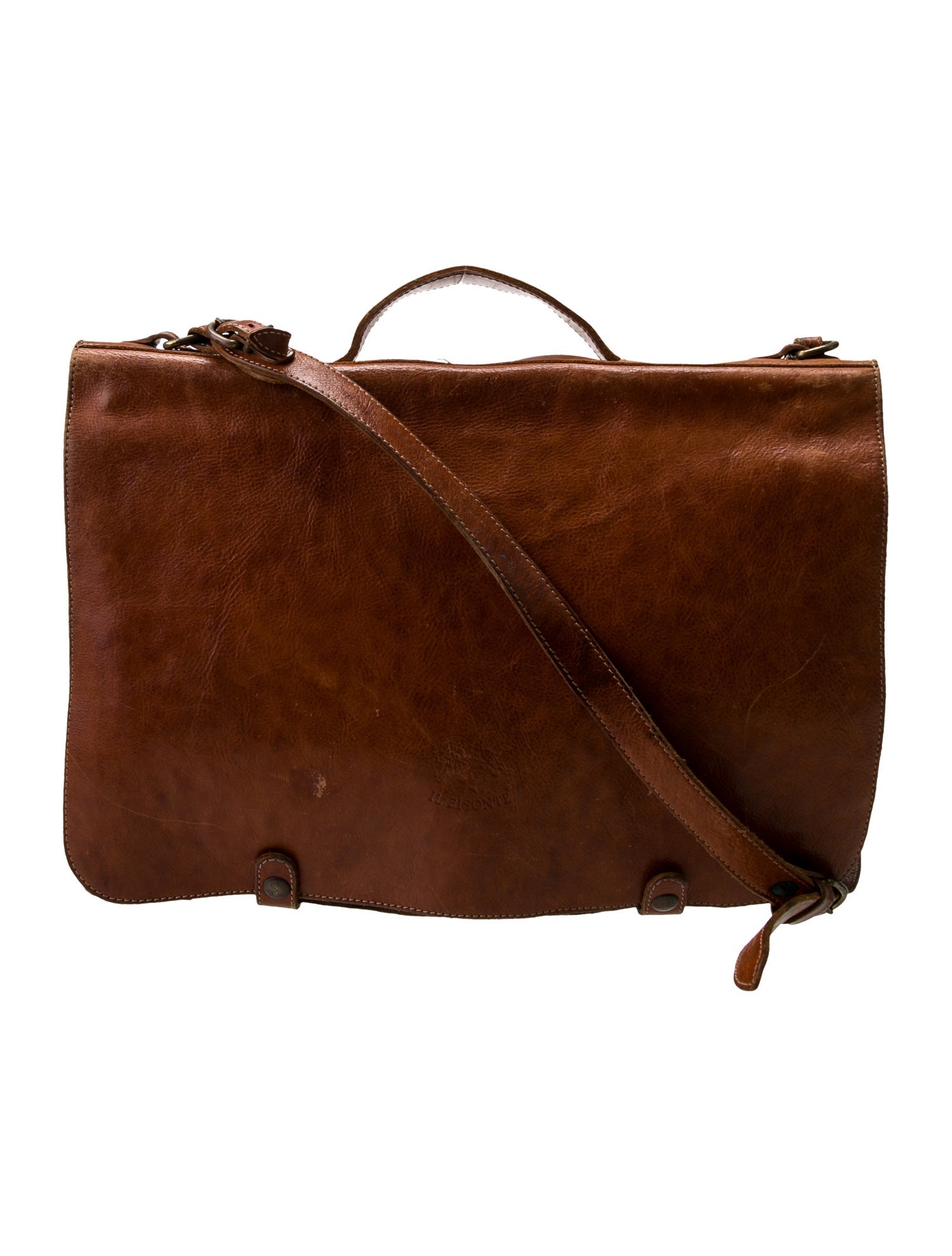 Il Bisonte Leather Messenger Bag