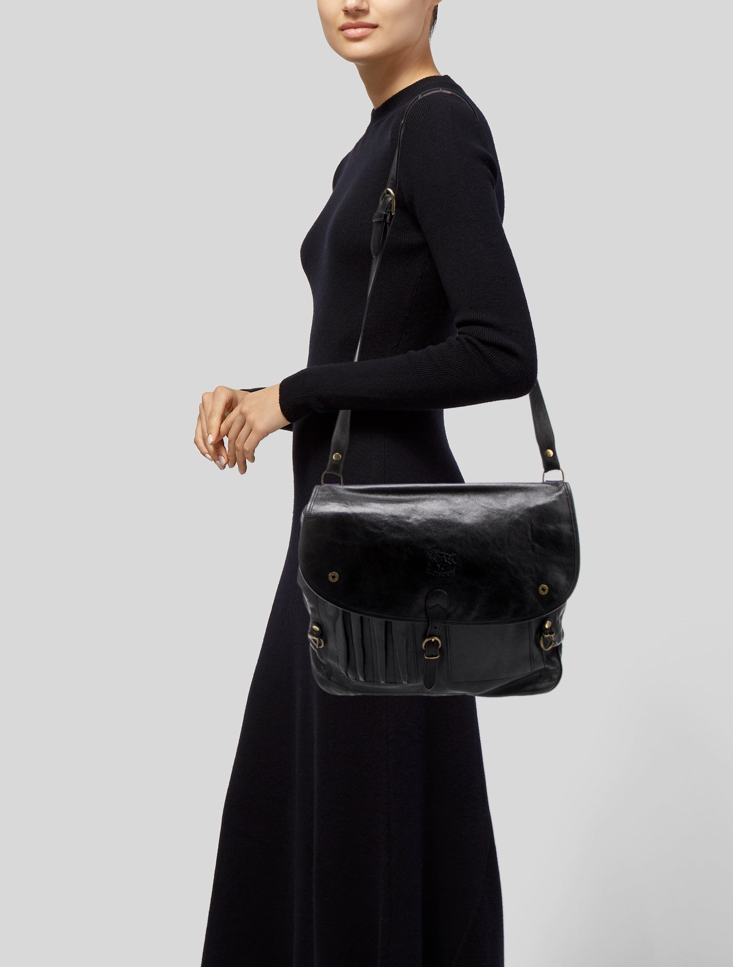 Il Bisonte Leather Messenger Bag