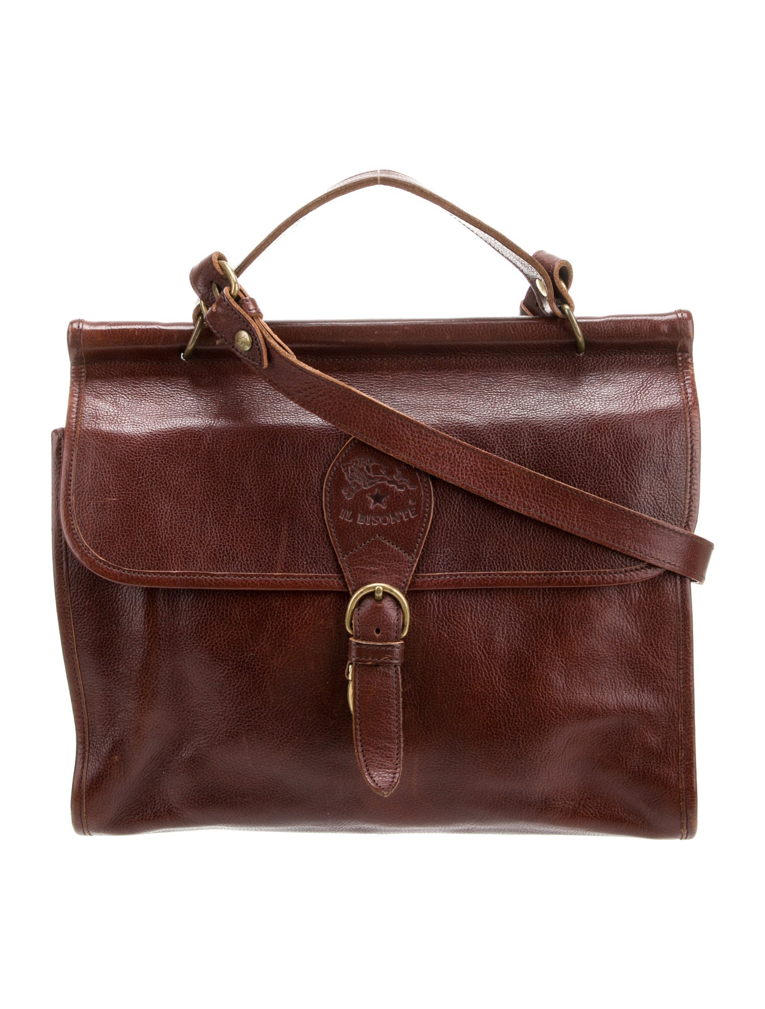 Il Bisonte Leather Messenger Bag