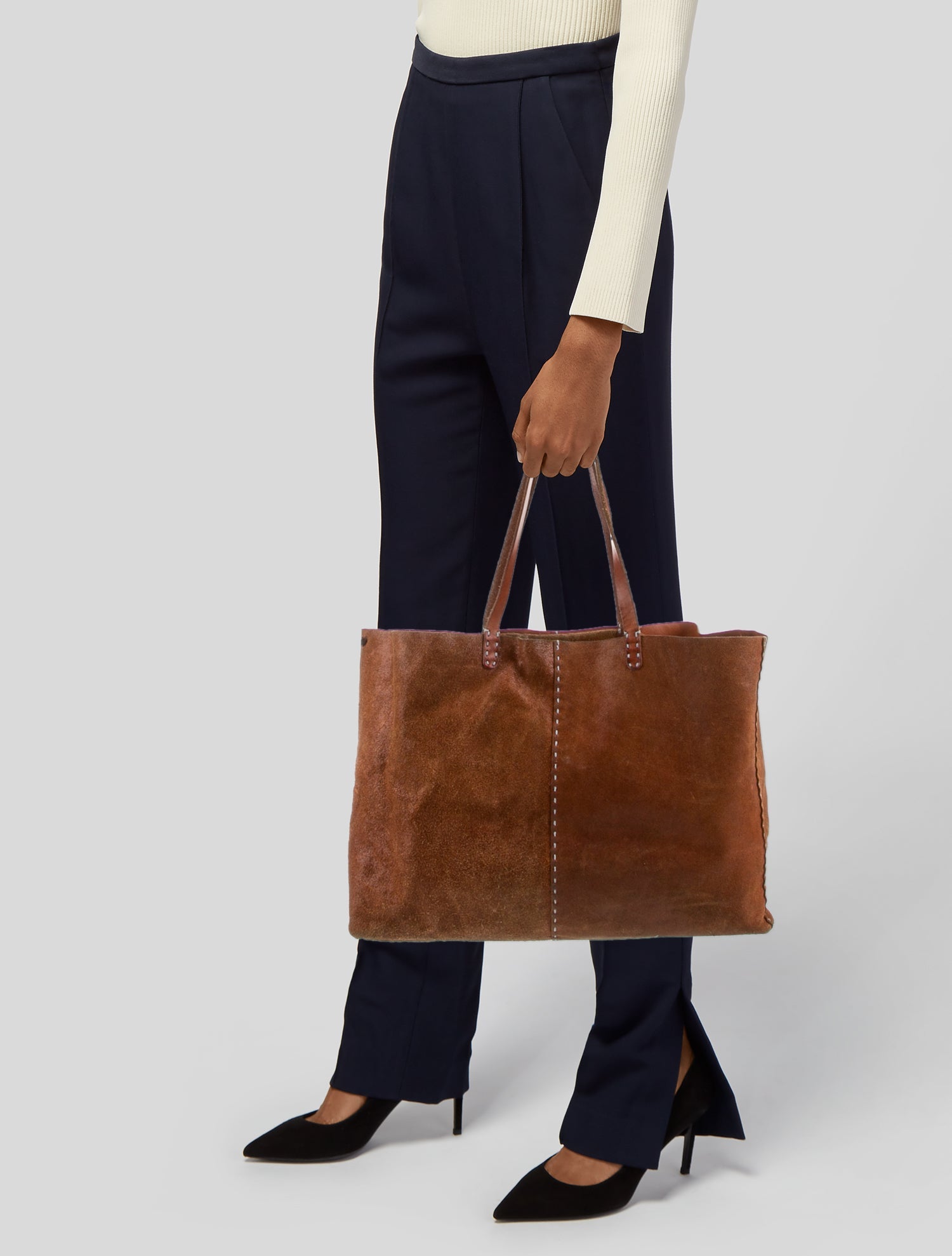 Il Bisonte Suede Tote