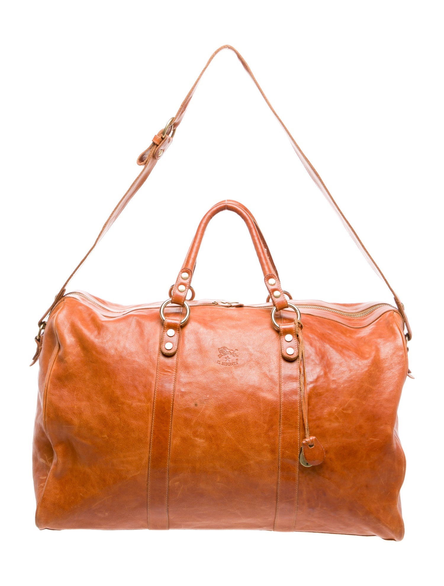 Il Bisonte Leather Weekender Bag