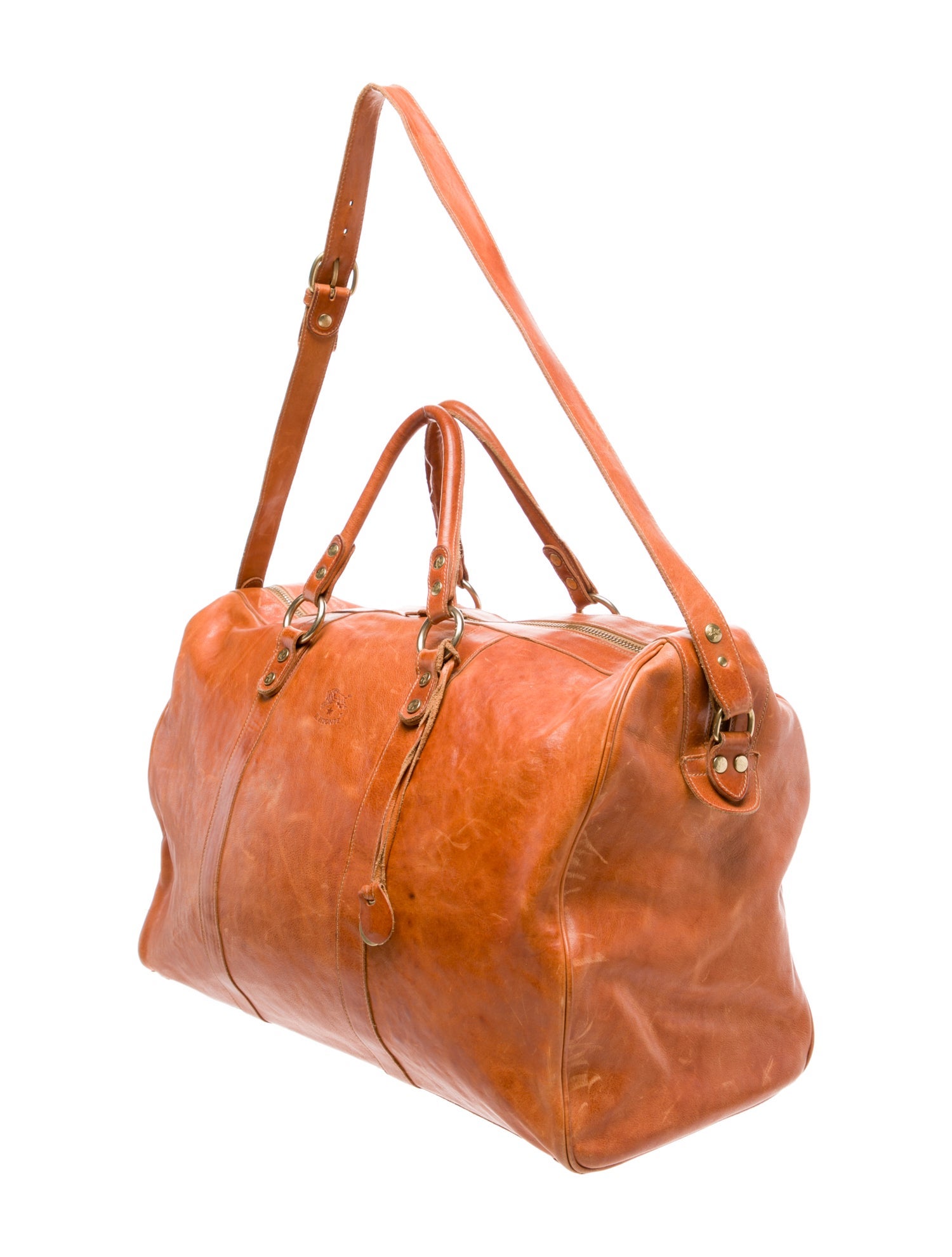 Il Bisonte Leather Weekender Bag