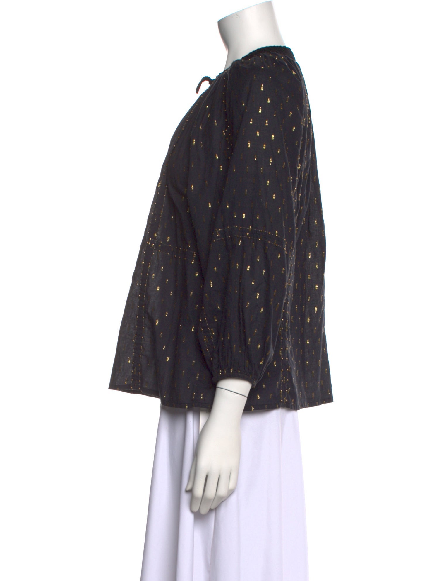 ILIO NEMA Printed Tie Neck Blouse