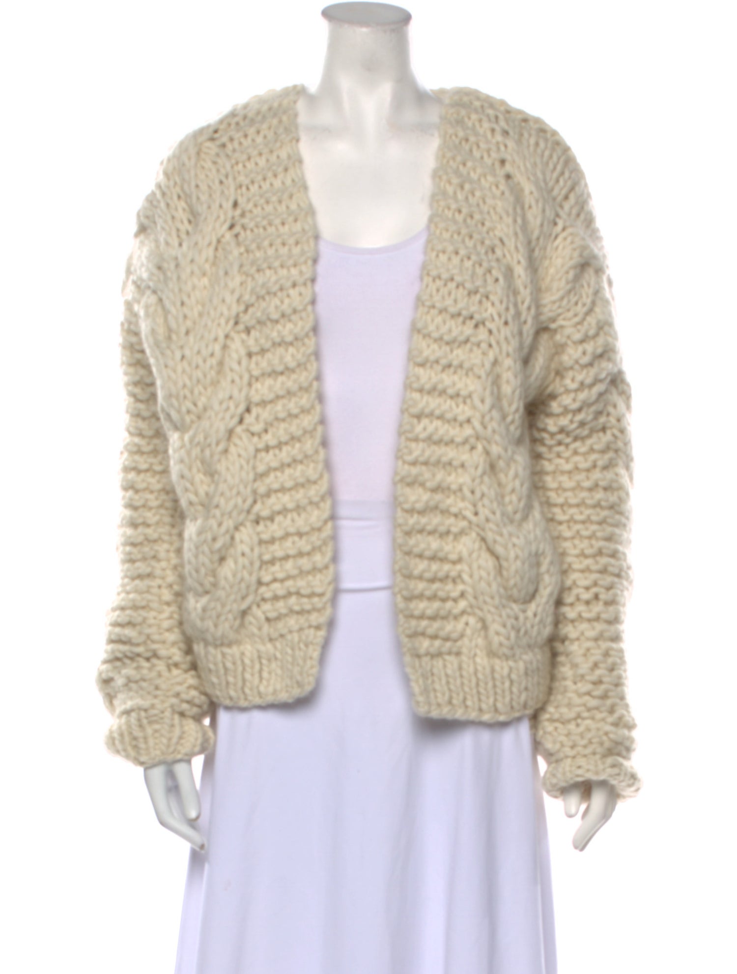 I Love Mr. Mittens Wool Open Front Sweater