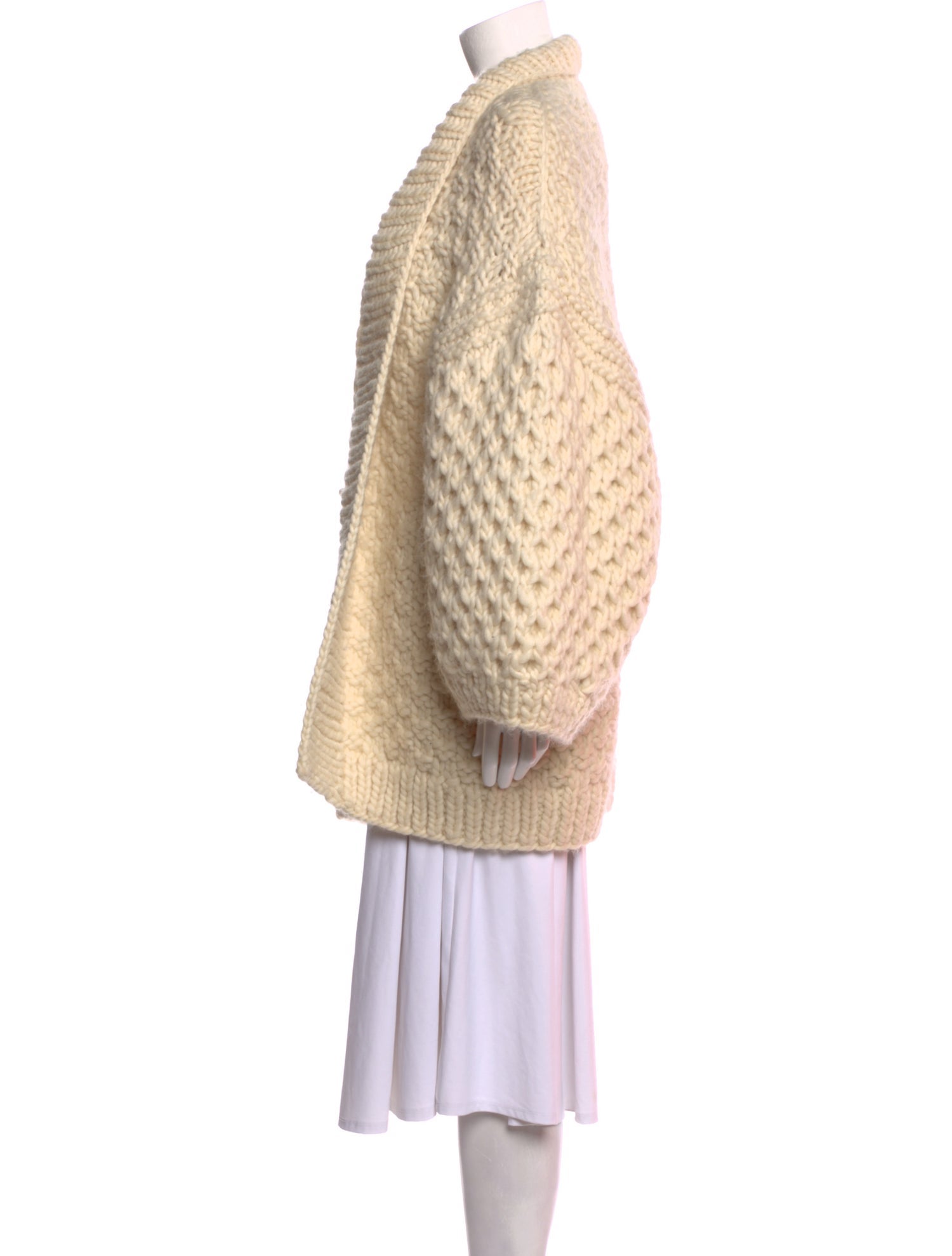 I Love Mr. Mittens Wool Open Front Sweater