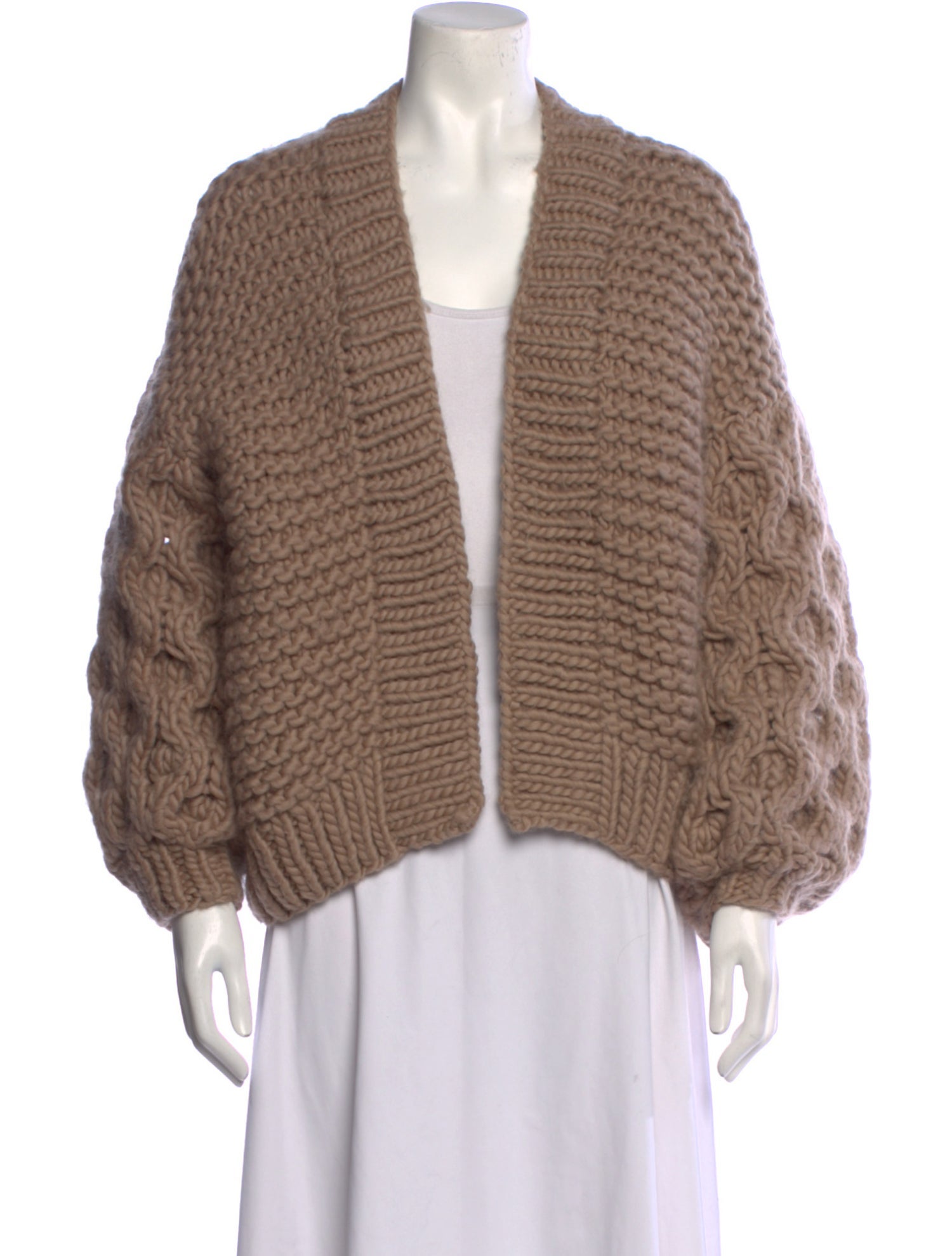 I Love Mr. Mittens Wool Open Front Sweater