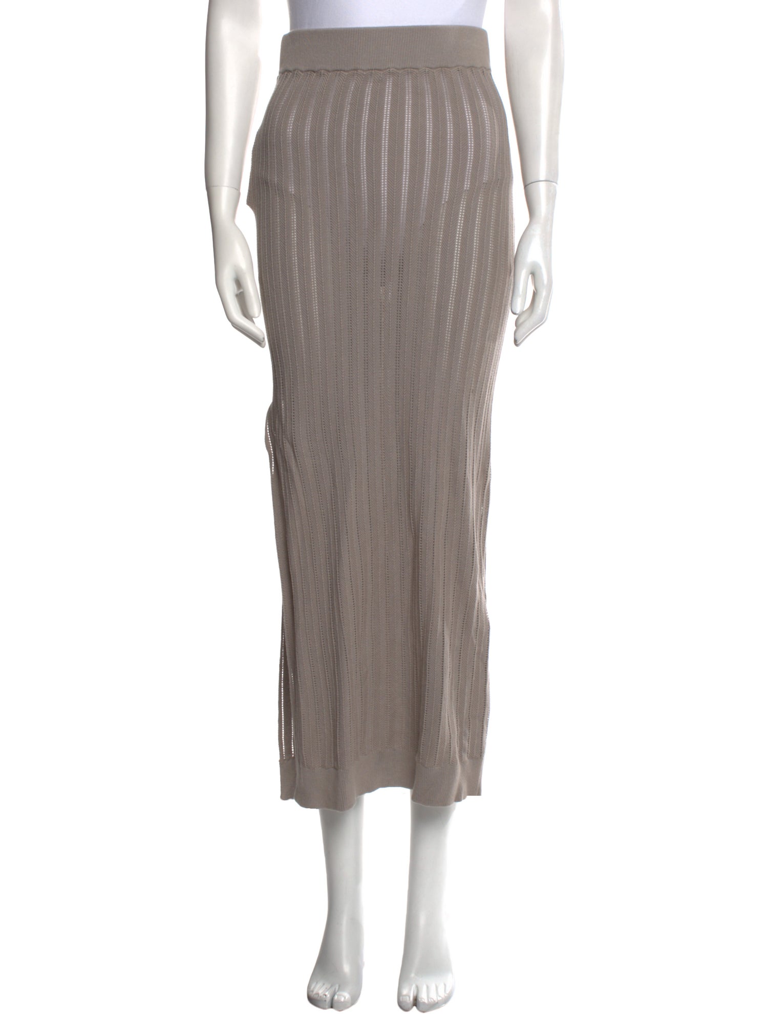 I Love Mr. Mittens Pleated Accents Midi Length Skirt