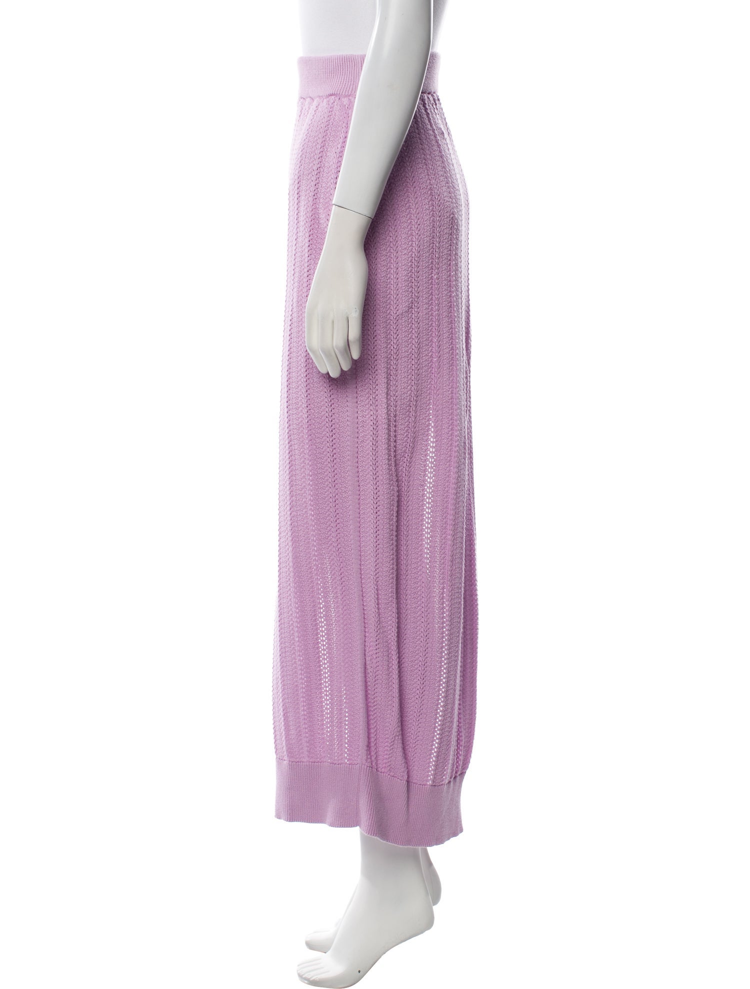 I Love Mr. Mittens Eyelet Trim Midi Length Skirt