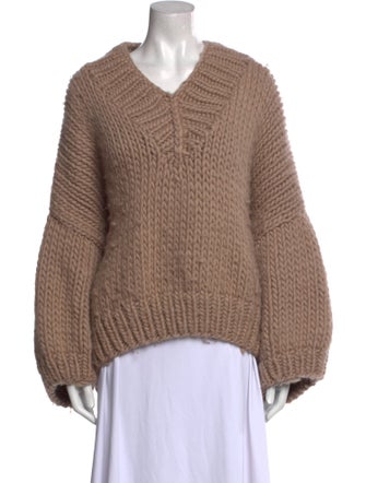 I Love Mr. Mittens Wool V-Neck Sweater