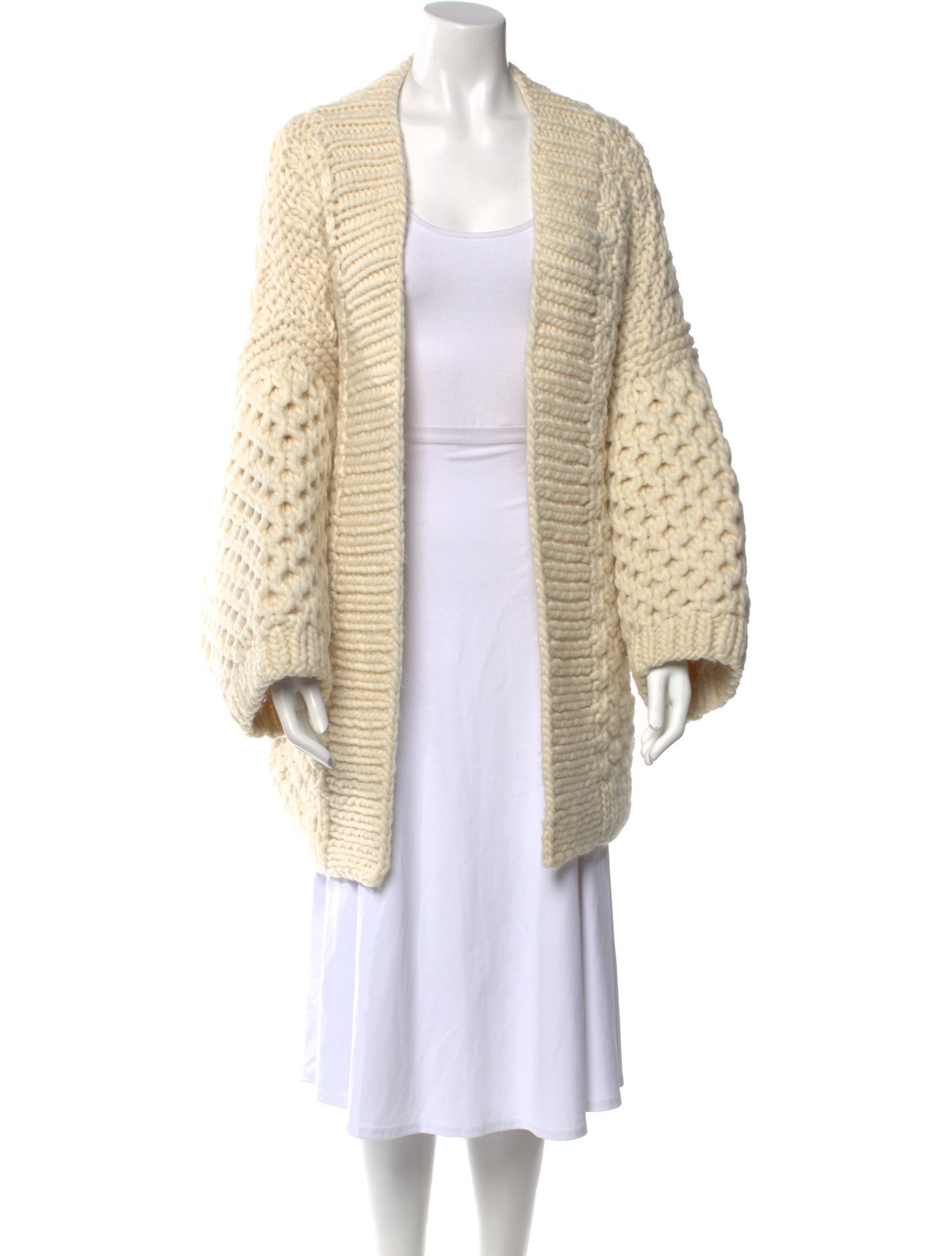 I Love Mr. Mittens Wool Open Front Sweater