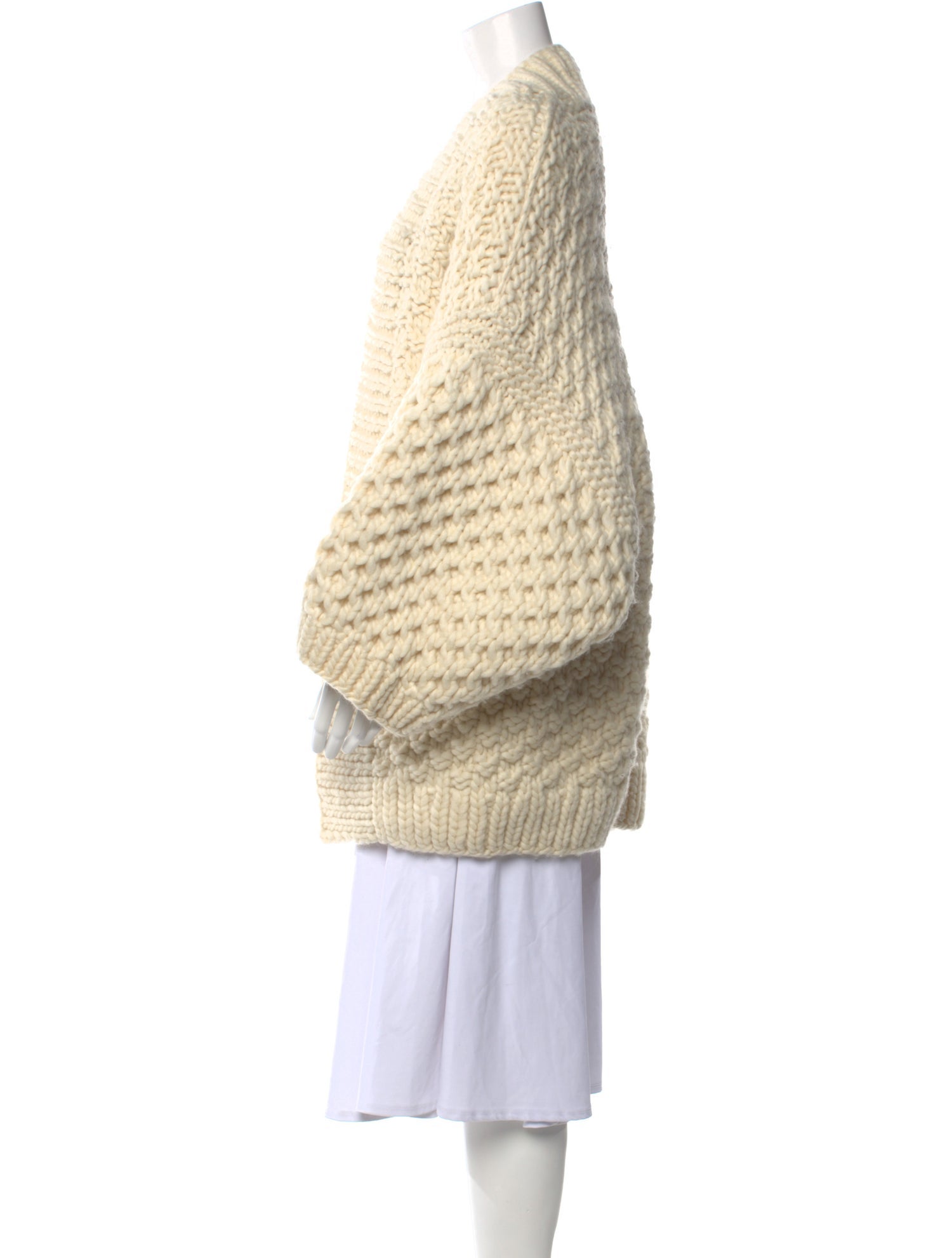 I Love Mr. Mittens Wool Open Front Sweater