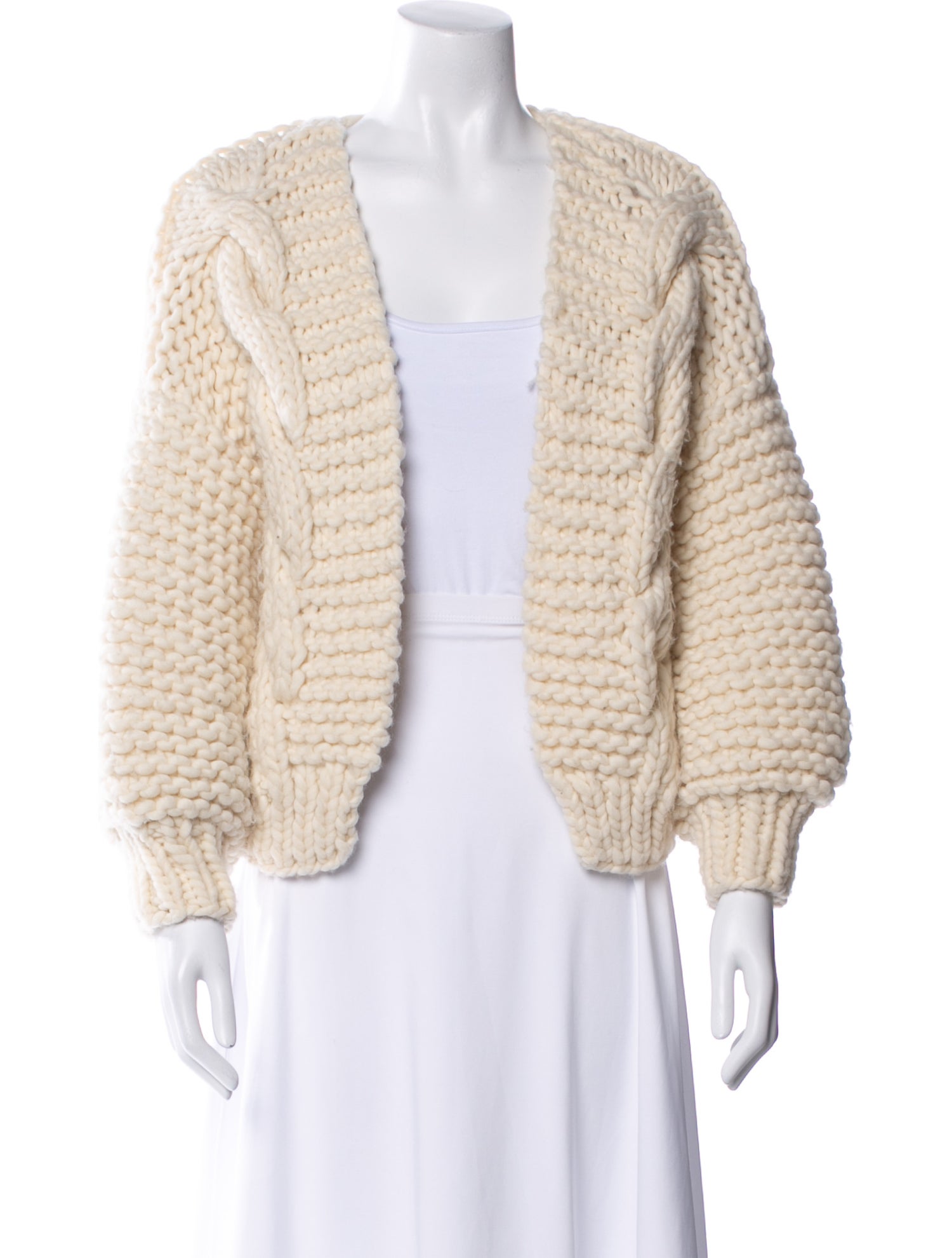 I Love Mr. Mittens Wool Open Front Sweater