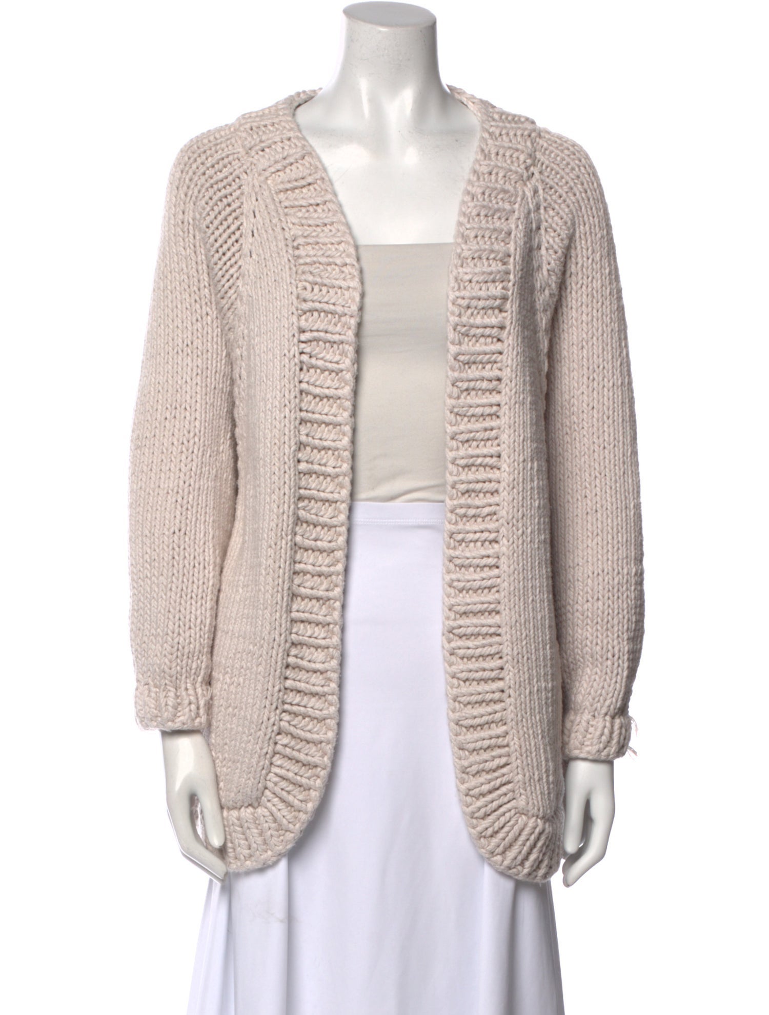 I Love Mr. Mittens Striped Open Front Sweater