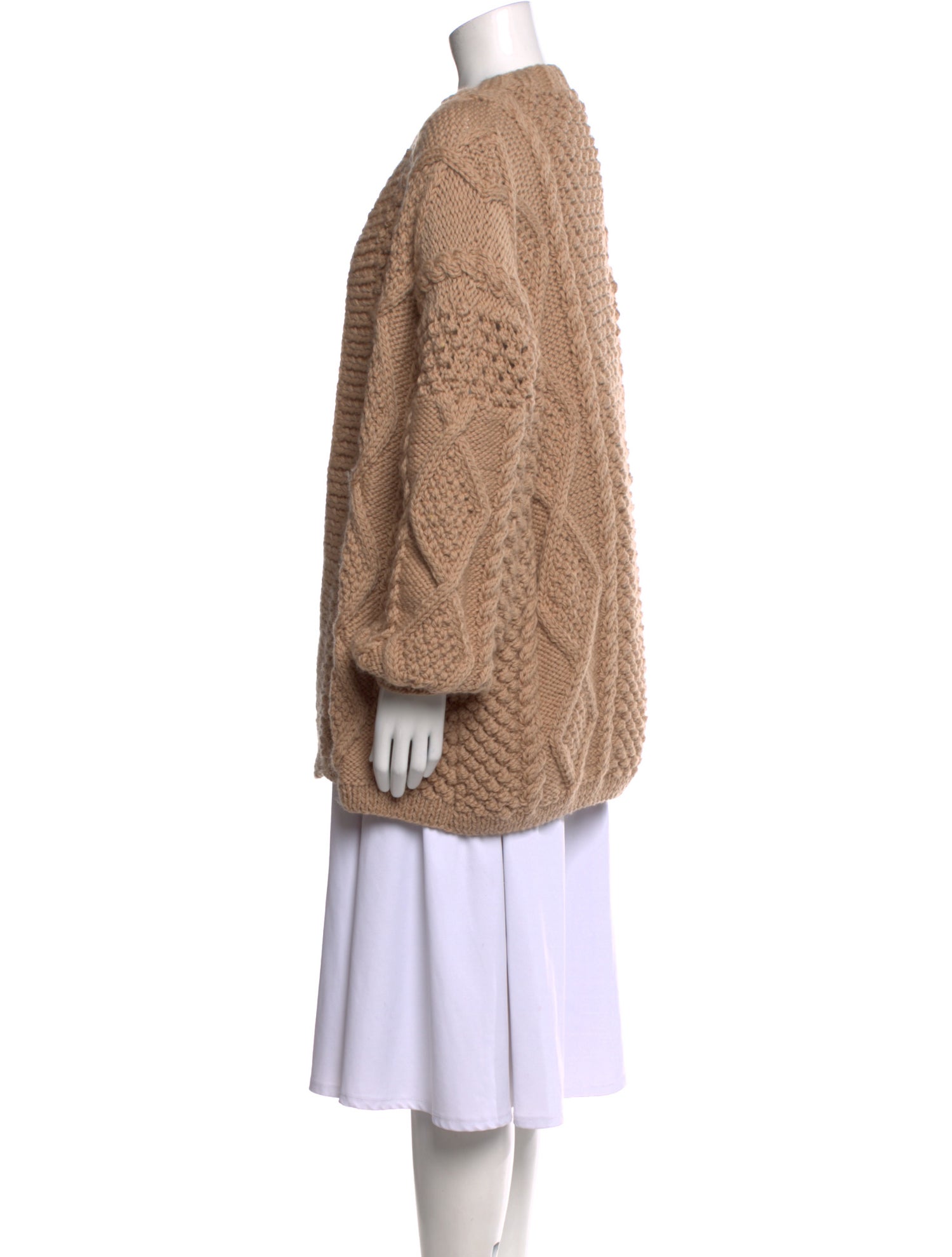 I Love Mr. Mittens Wool Open Front Sweater