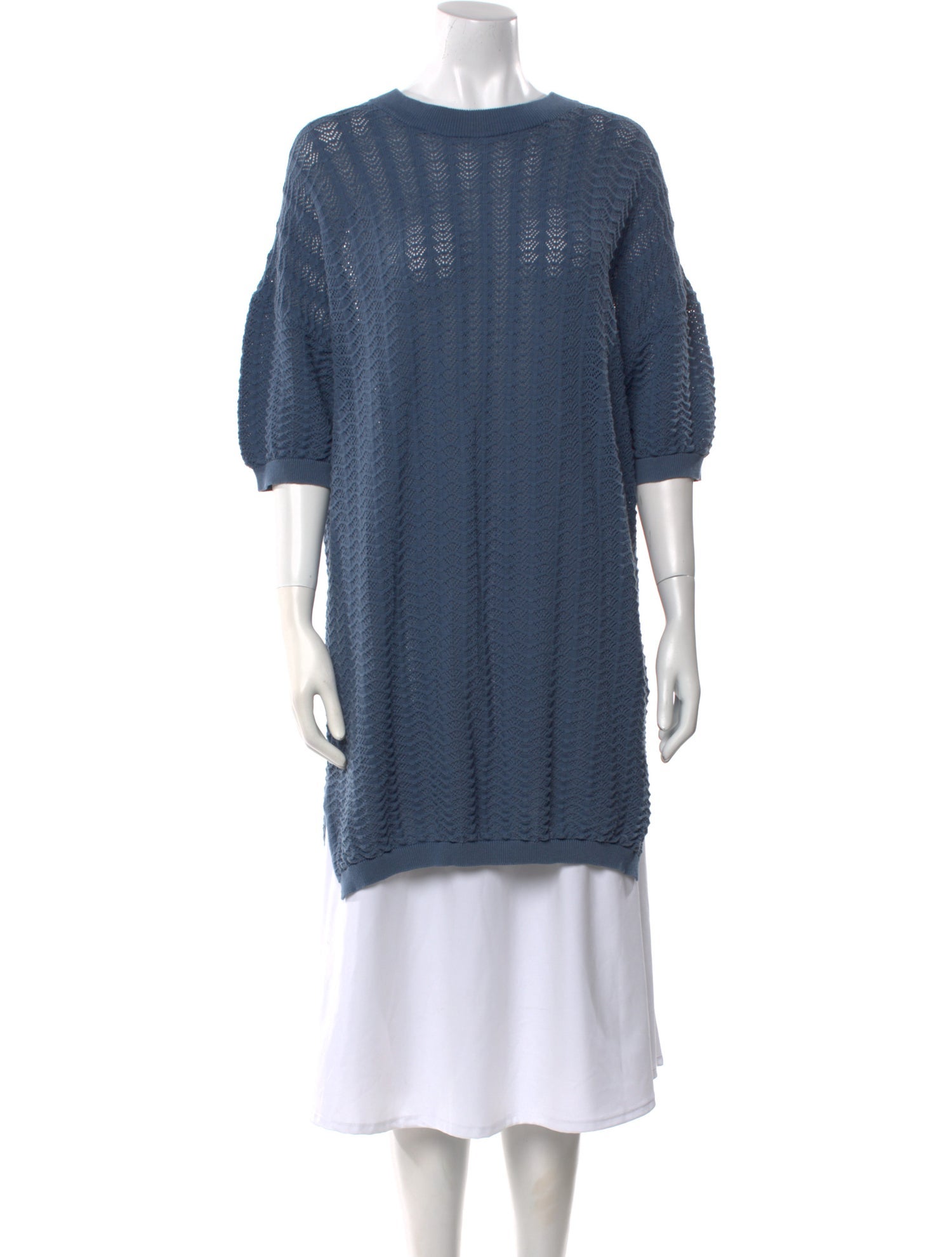 I Love Mr. Mittens Bateau Neckline Three-Quarter Sleeve Tunic