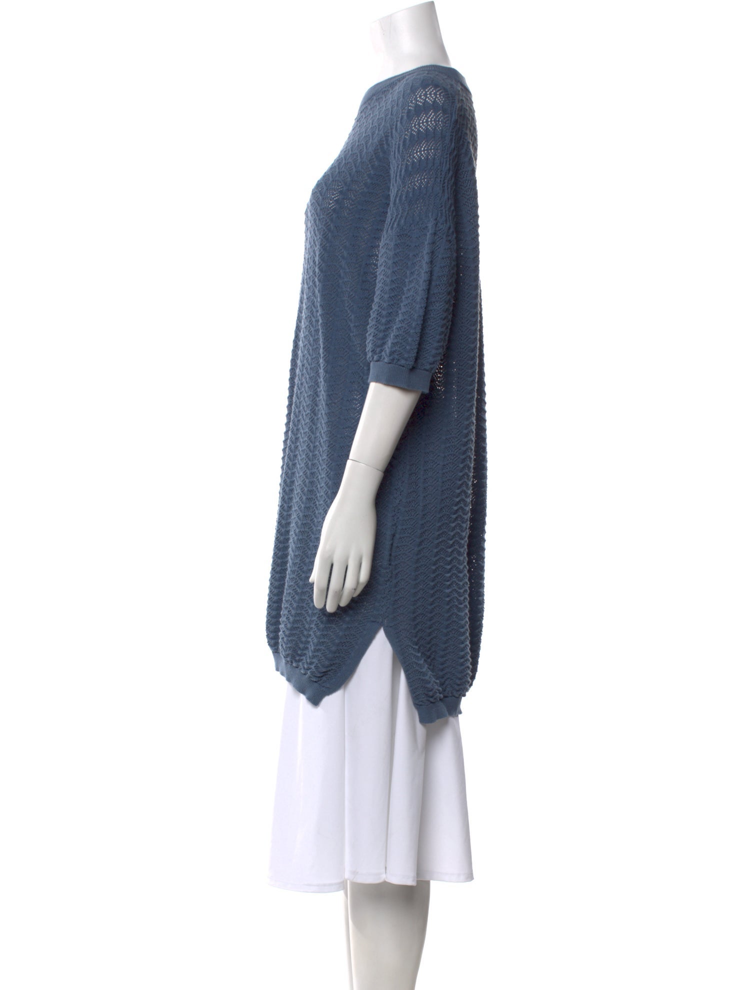 I Love Mr. Mittens Bateau Neckline Three-Quarter Sleeve Tunic