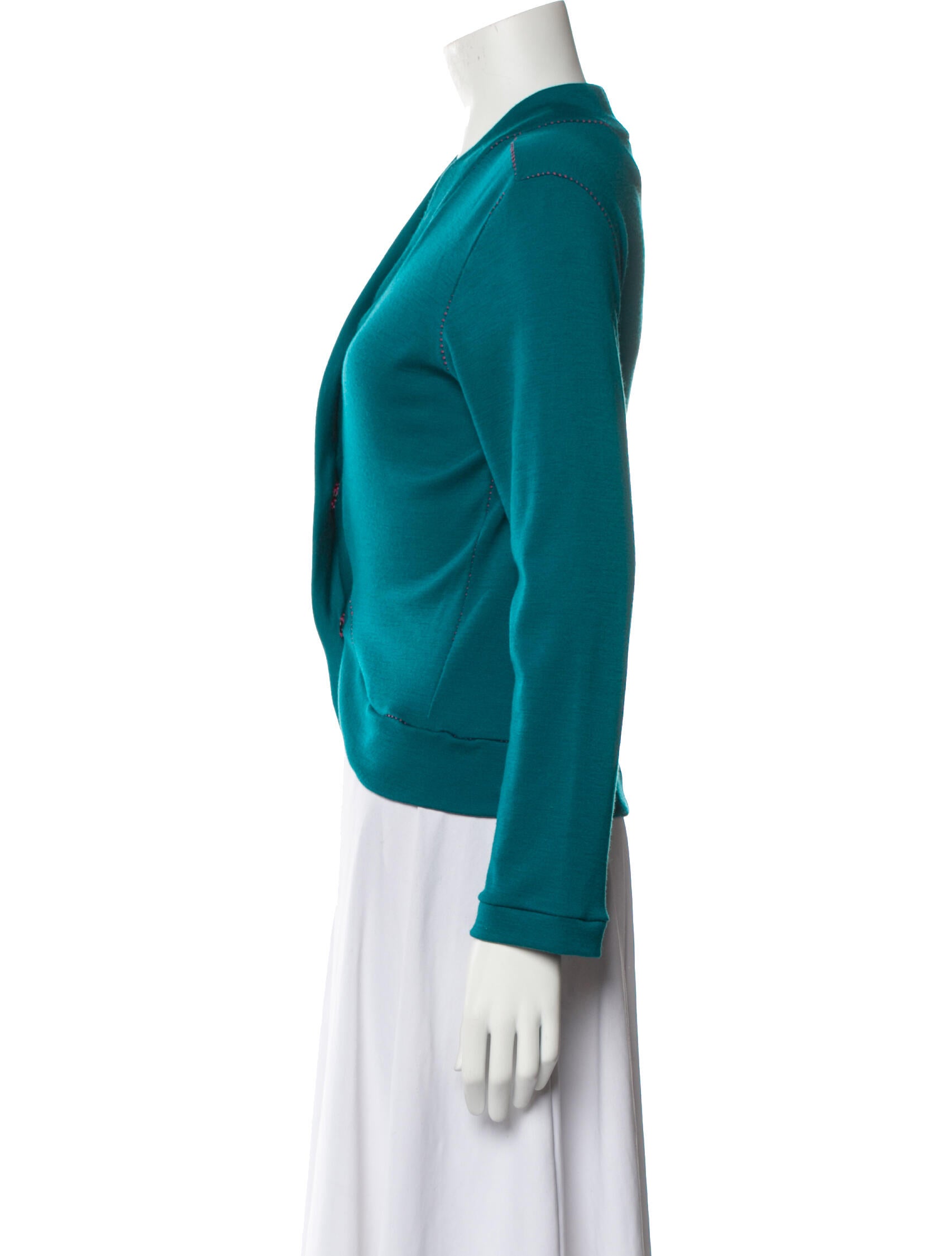 Issey Miyake Fete Wool V-Neck Sweater