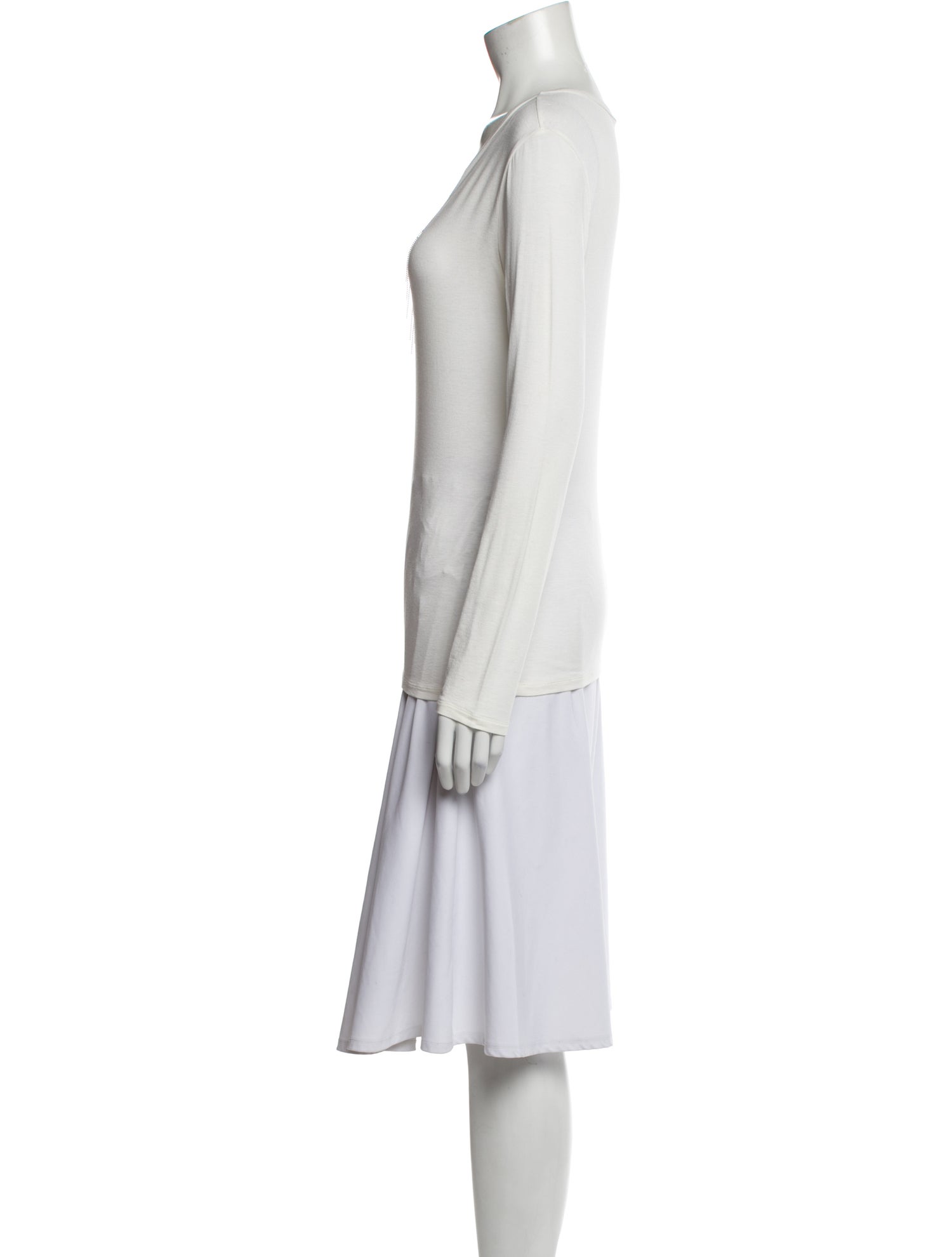 Issey Miyake Fete Scoop Neck Long Sleeve Top