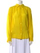 Issey Miyake Fete 1048871 Long Sleeve Button-Up Top