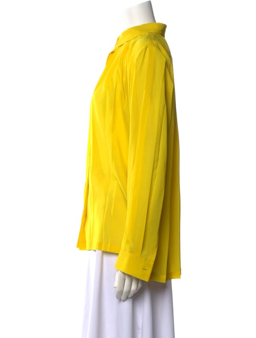 Issey Miyake Fete 1048871 Long Sleeve Button-Up Top