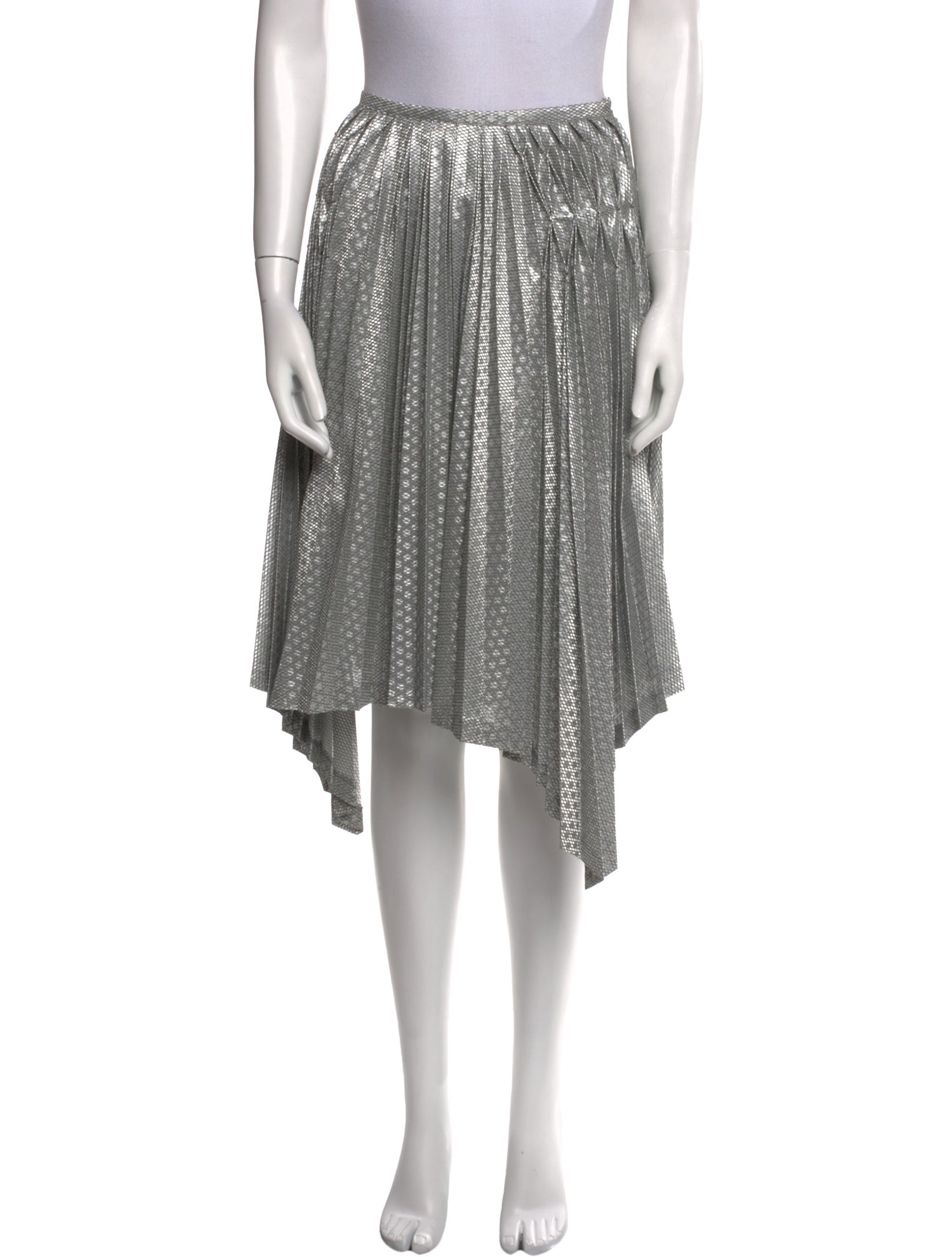 Issey Miyake Fete Pleated Accents Midi Length Skirt