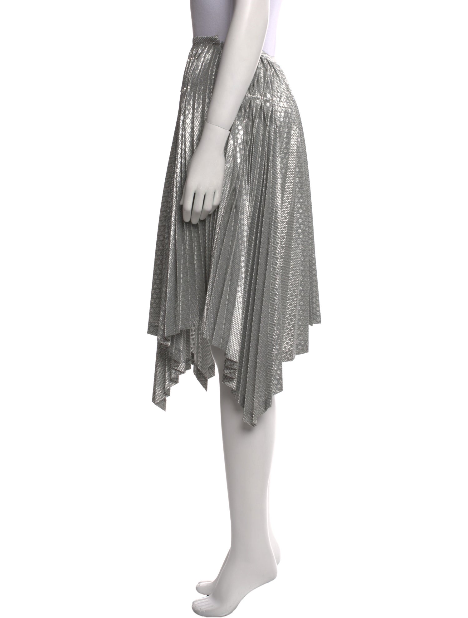 Issey Miyake Fete Pleated Accents Midi Length Skirt