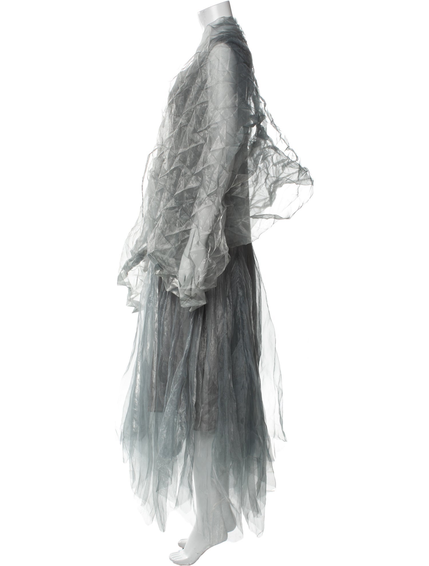 Issey Miyake Fete Vintage Pleated Accents Dress Set