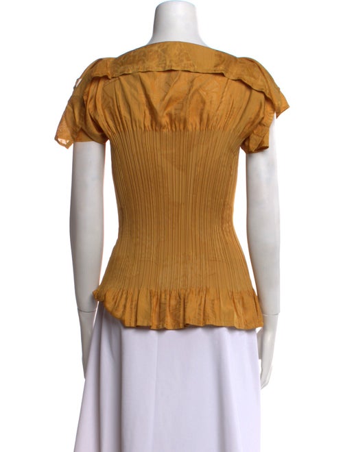 Issey Miyake Fete Cowl Neck Short Sleeve Top