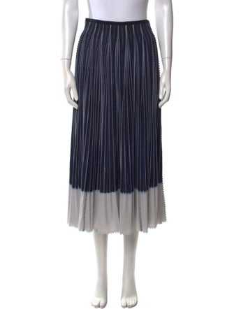 Issey Miyake Fete Striped Midi Length Skirt