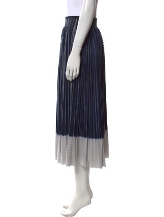 Issey Miyake Fete Striped Midi Length Skirt