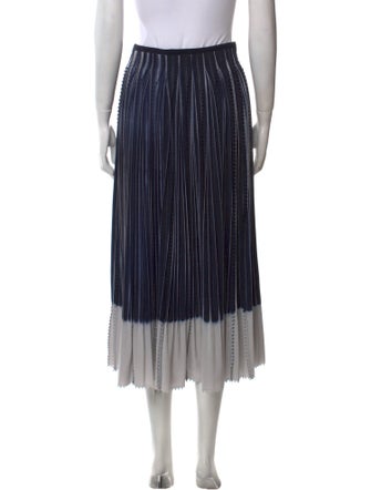 Issey Miyake Fete Striped Midi Length Skirt
