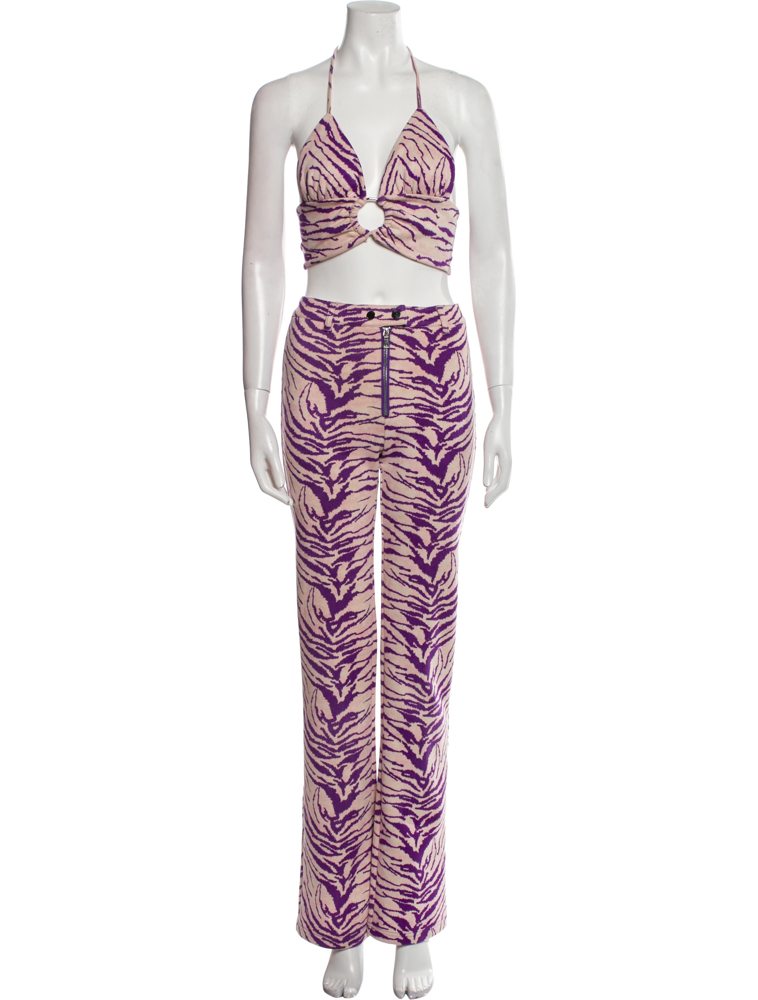 I.AM.GIA Animal Print Pant Set - Purple, 11.5\